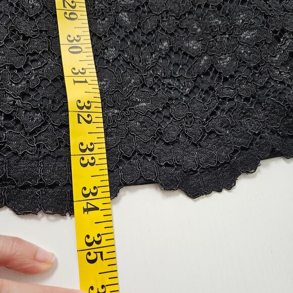 Juicy Couture Black Lace Long Sleeve Sheath Dress Size 0 Elegant Cocktail Look - Picture 10 of 10